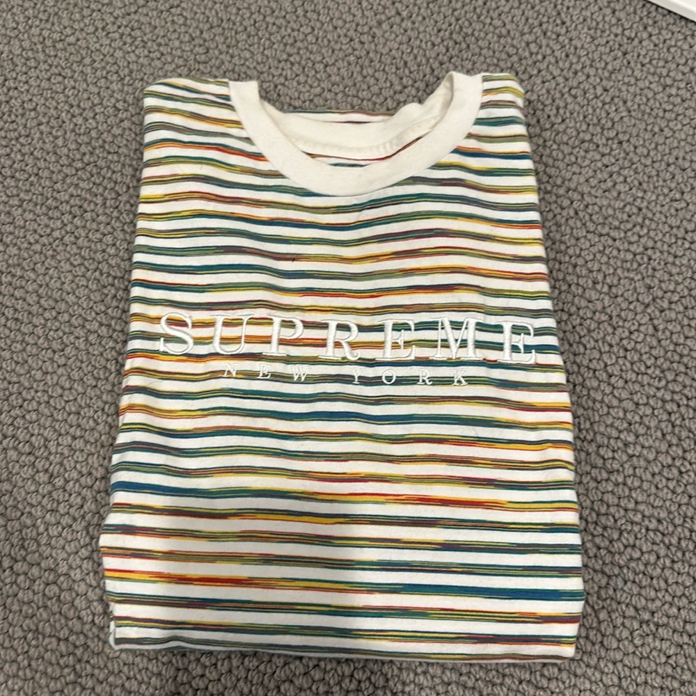 Supreme Static Stripped Tshirt - image 1